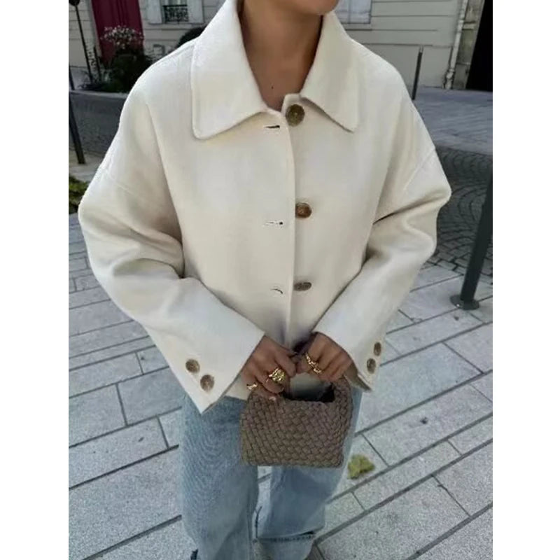 Women’s Jackets & Coats Autumn 2025 – Chic Loose Long-Sleeve Warm Outerwear | Elegant Street Fashion Joker Coat