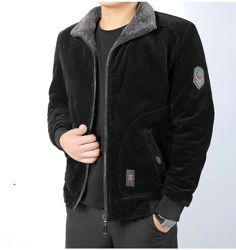 Men’s 2025 Winter Velvet-Thickened Corduroy Jacket
