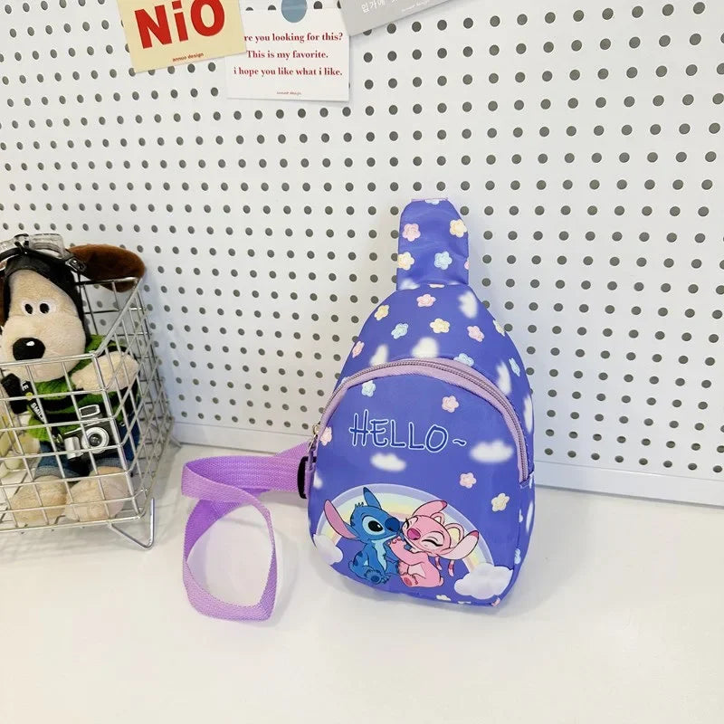 Cute Cartoon Stitch & Angel Mini Crossbody Chest Bag