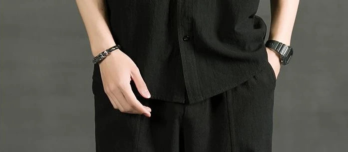 White Linen Cotton Half Sleeve Men’s Shirt