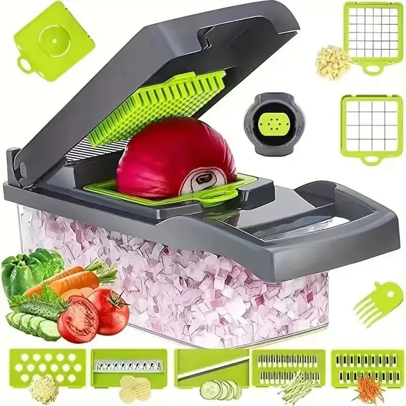 Multi-Functional Vegetable Cutter – 5-in-1 Slicer, Shredder & Dicer Kitchen Tool