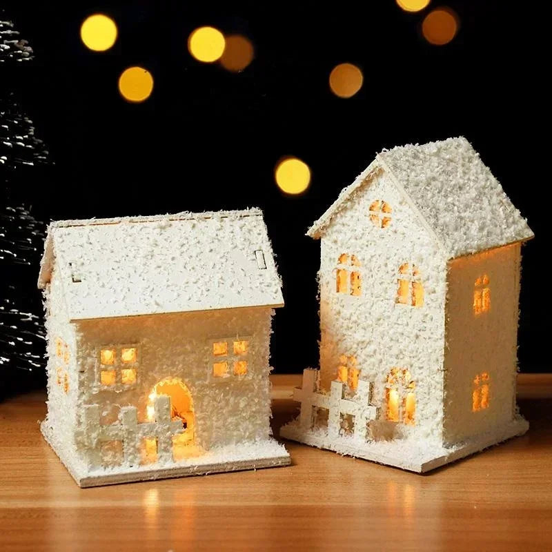 Christmas LED Snowflake House Decoration – Light-Up Mini Christmas Home Ornament | Festive Holiday Decor for Tables & Shelves