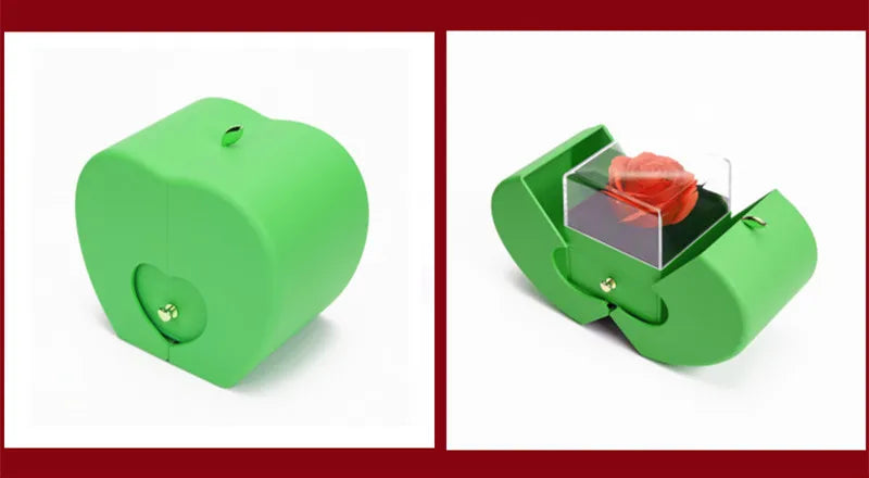 Collar con joyero de manzana y rosa | Regalo para mi hija