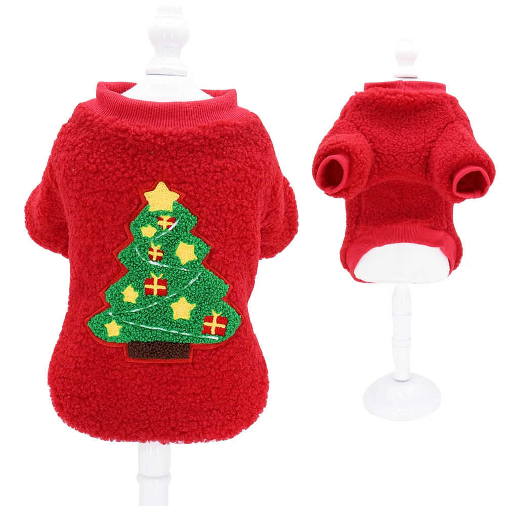 Christmas Pet Dog Winter Warm Hoodie – Coat for Chihuahua, Puppy Outfit, French Bulldog