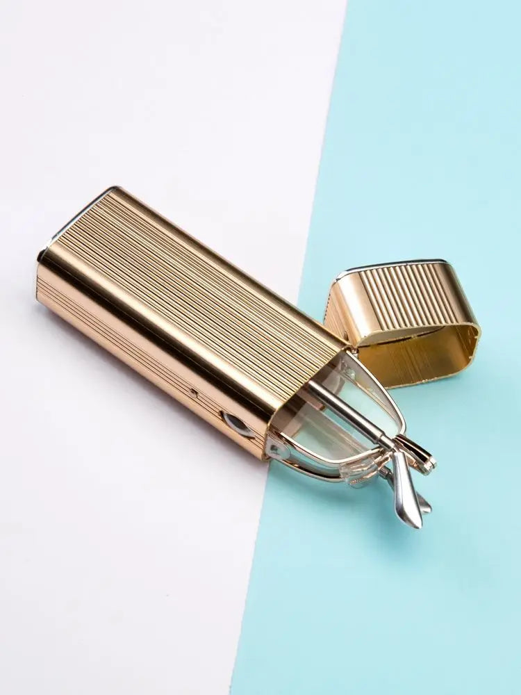 Crystal Glass Reading Glasses – Portable Folding HD Readers for Men & Women