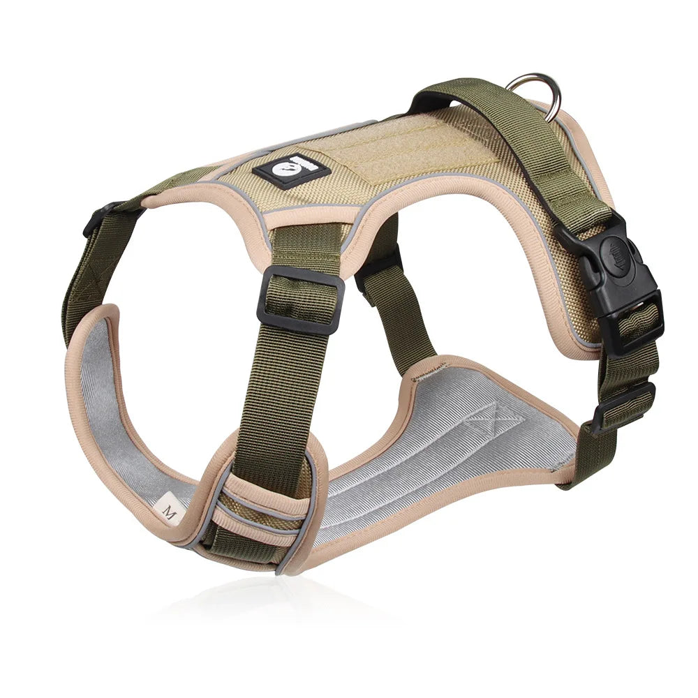 Tactical Reflective Dog Harness – 1680D Waterproof Vest for Medium & Large Dogs