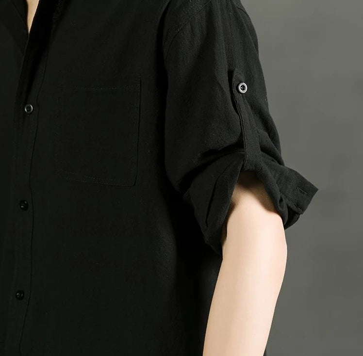 White Linen Cotton Half Sleeve Men’s Shirt