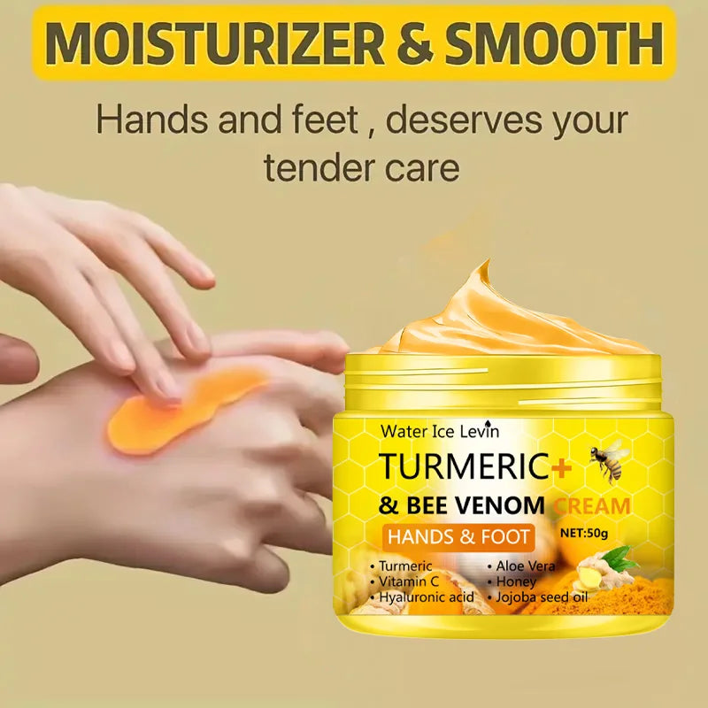Turmeric Bee Venom Foot Cream – Anti-Drying, Crack Heel Repair & Deep Moisturizing