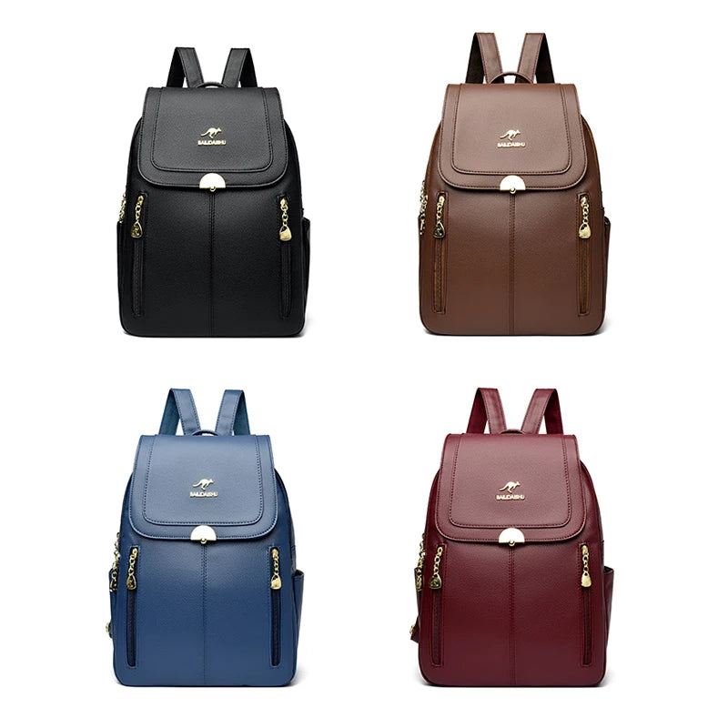 Soft Leather Women’s Backpack – Spacious & Stylish