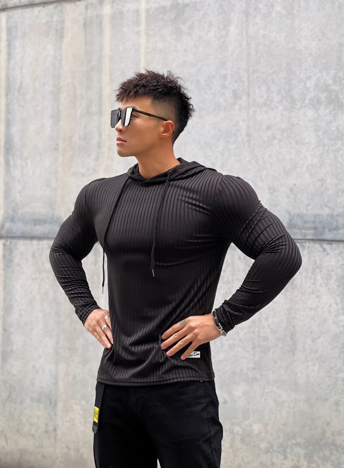 Men’s Long Sleeve Skinny Gym T-Shirt