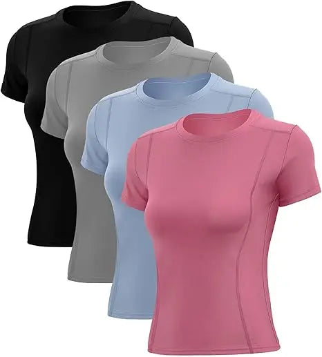 Women's Tops Workout Short Sleeve Shirts Yoga and Athletic