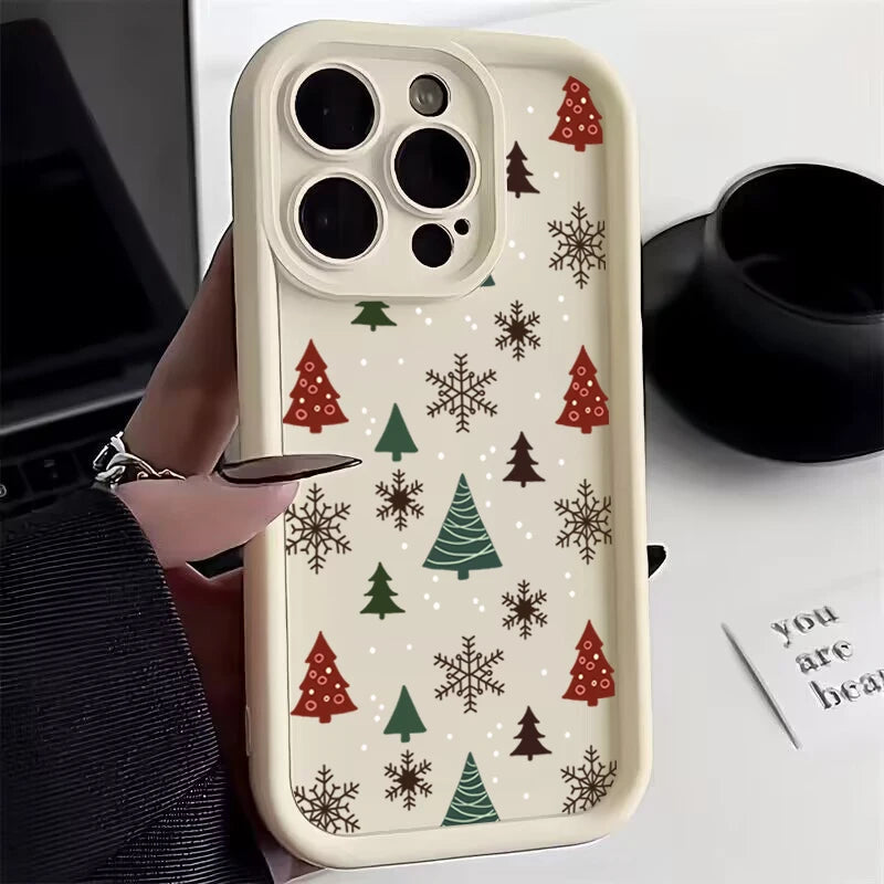 Christmas Phone Case for Samsung Galaxy A55 A54 A53 A34 A33 A16 S25 Ultra S24 FE S23 S22 Plus – Soft Silicone New Year Gift Cover