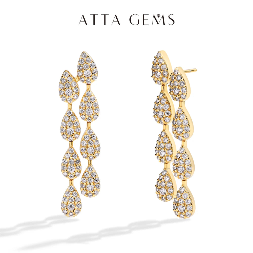 Luxury VVS1 Moissanite Diamond Earrings for Women – 925 Sterling Silver