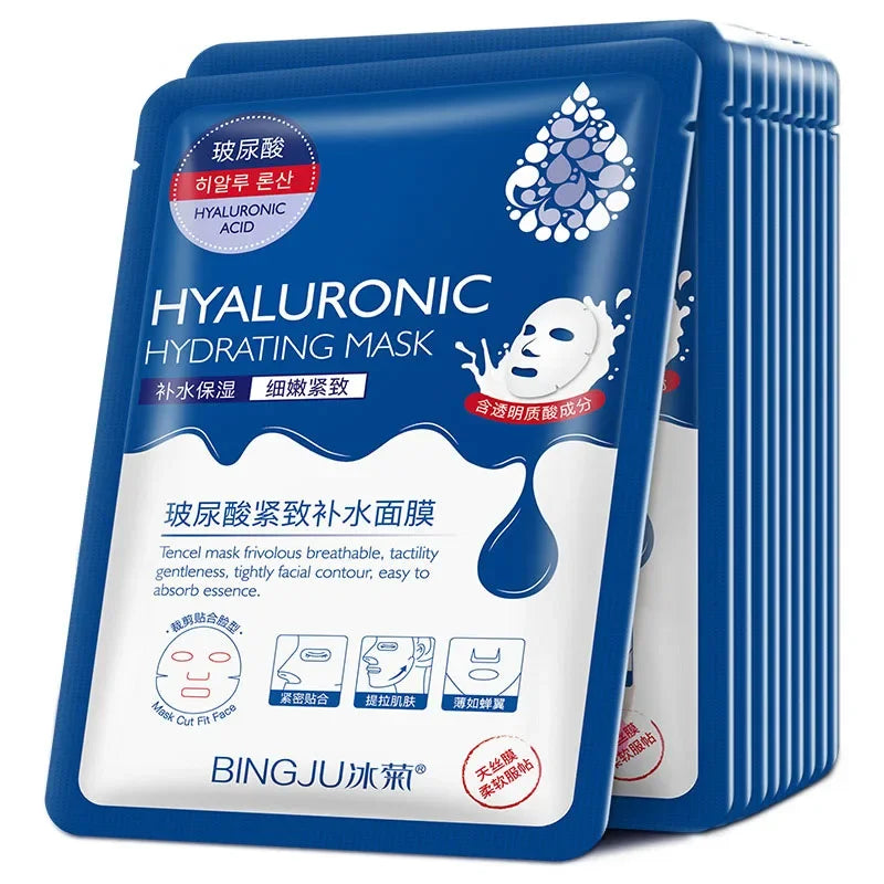 Hyaluronic Facial Mask - Hydrating, Moisturizing and Pore Care (10pcs)