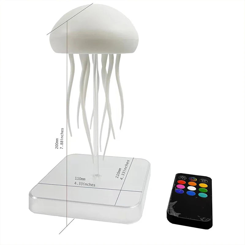 Wireless Jellyfish Rechargeable LED Desk Lamp – Multi-Color Mood Light for Bedroom & Office