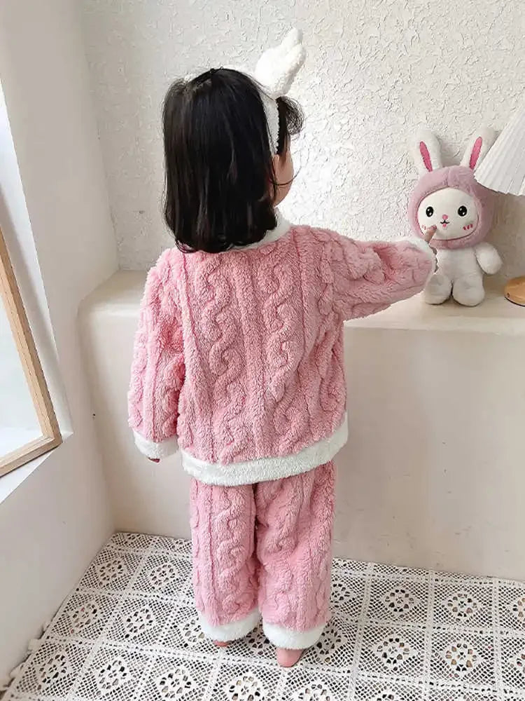 Autumn and Winter Children Pajamas | Warm Kids Sleepwear Set