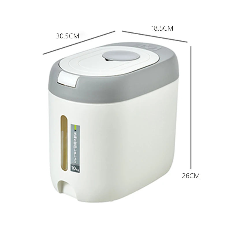 XIAOGUI 5KG/10KG Rice Dispenser – Airtight Kitchen Storage Container for Rice, Cereal & Dry Foods