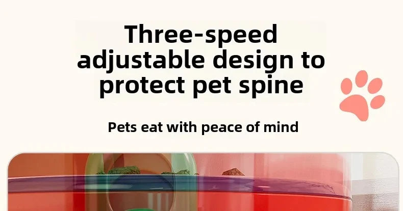 Gamelle pliable à hauteur réglable pour animaux de compagnie – Support surélevé pour nourriture et eau pour chiens et chats