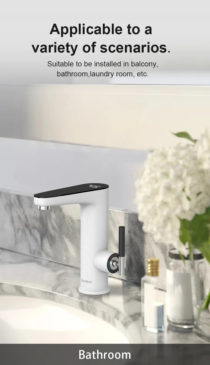 Briwellna Electric Water Heater Faucet 220V – Instant Tankless Kitchen Heating Tap