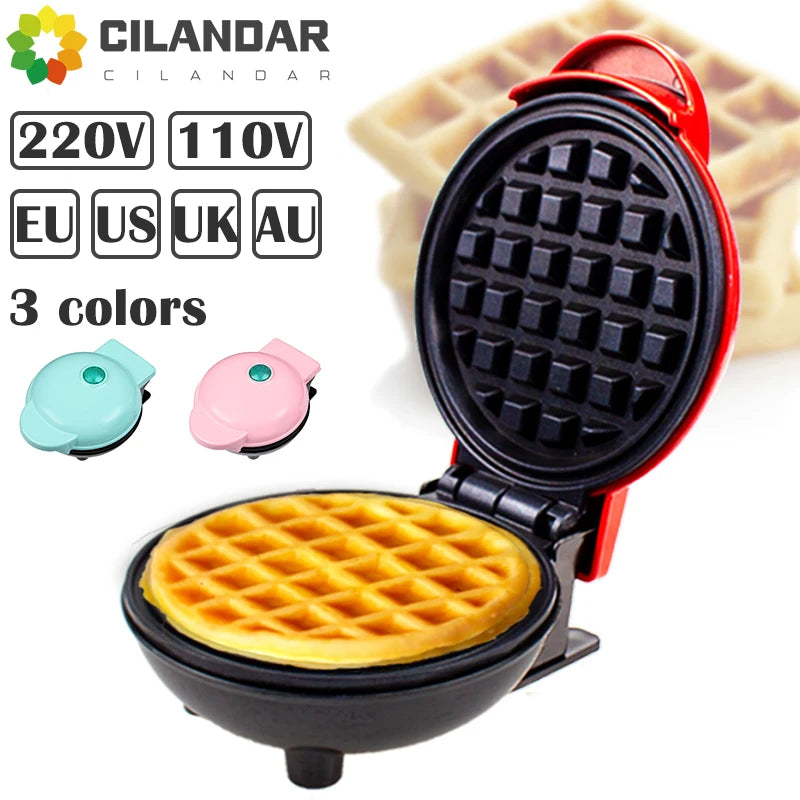 Electric Mini Color Waffle Maker Machine – Compact Breakfast & Dessert Maker for Kid