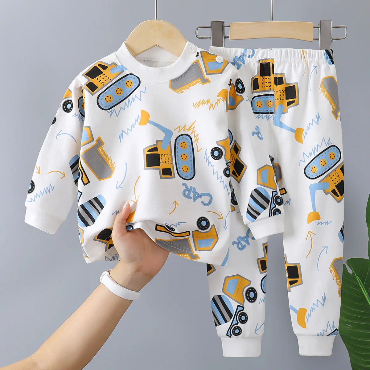 Toddler Cotton Pajamas – Boys and Girls Cartoon Sleepwear Set