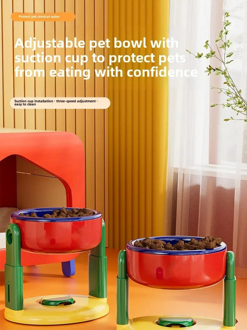 Gamelle pliable à hauteur réglable pour animaux de compagnie – Support surélevé pour nourriture et eau pour chiens et chats