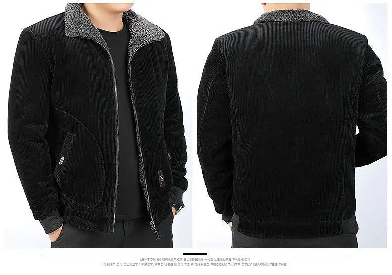 Men’s 2025 Winter Velvet-Thickened Corduroy Jacket