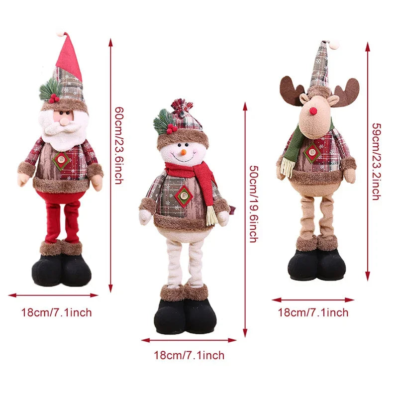 Christmas Santa Doll – Merry Christmas Home Decorations 2024 | Tabletop Xmas Ornaments for Navidad, Natal, Noel & New Year 2025 Gifts