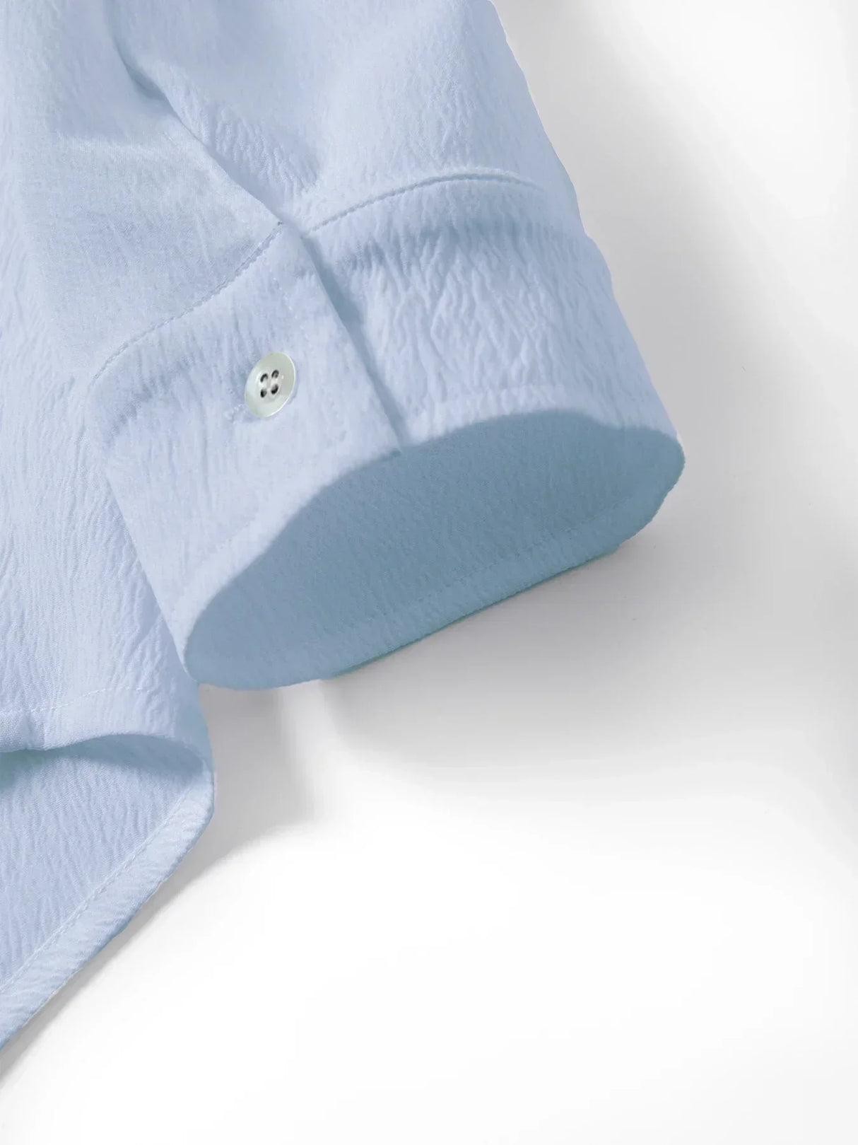 Men’s Classic Casual Stand-Up Collar V-Neck Long Sleeve Shirt