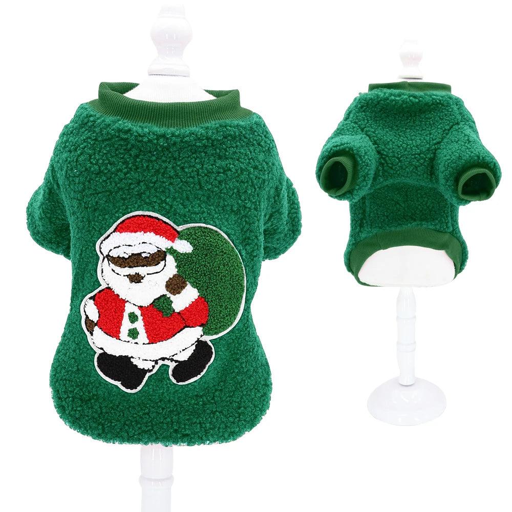 Christmas Pet Dog Winter Warm Hoodie – Coat for Chihuahua, Puppy Outfit, French Bulldog
