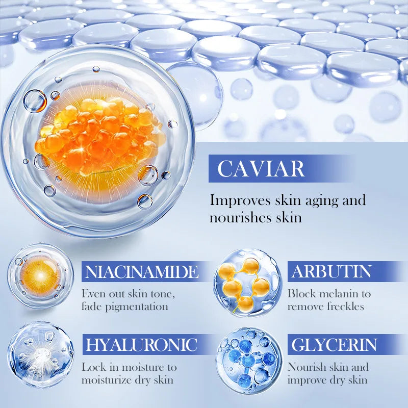 5pcs SADOER Caviar Hyaluronic Acid Facial Masks - Moisturizing and Brightening