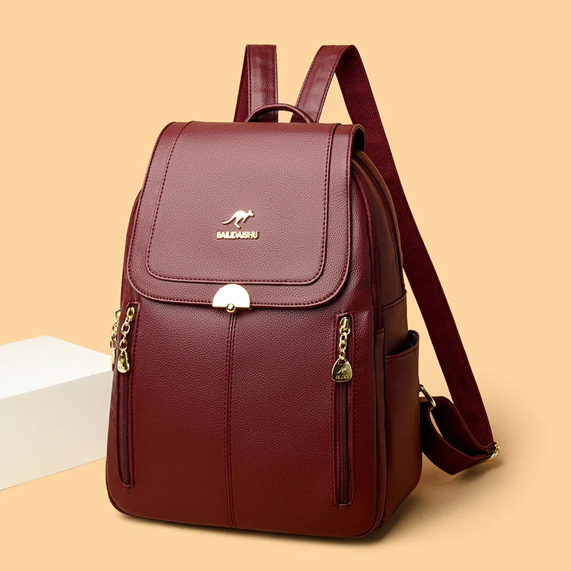 Soft Leather Women’s Backpack – Spacious & Stylish