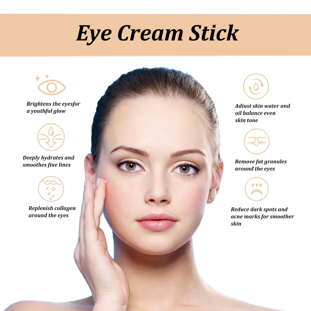 Snail Eye Cream Stick with Collagen – Anti-Aging, Fine Line & Dark Circle Treatment