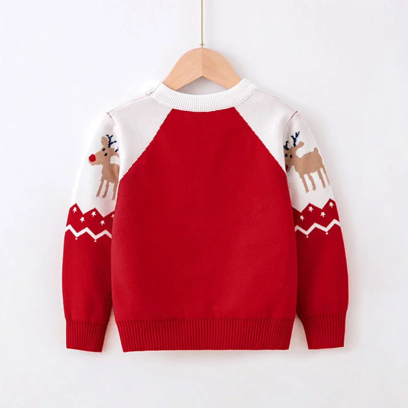2025 Christmas Kids Sweaters – Autumn Winter Warm Cartoon Knitted Pullover | Boys & Girls Xmas Jumper Children’s Clothes