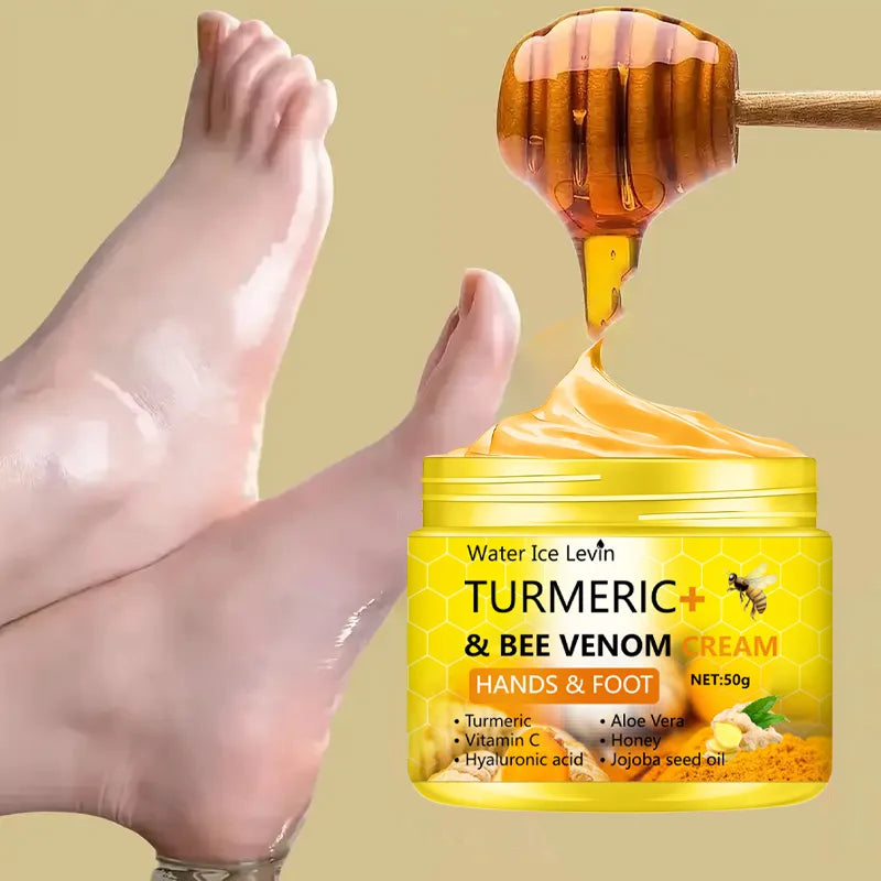 Turmeric Bee Venom Foot Cream – Anti-Drying, Crack Heel Repair & Deep Moisturizing