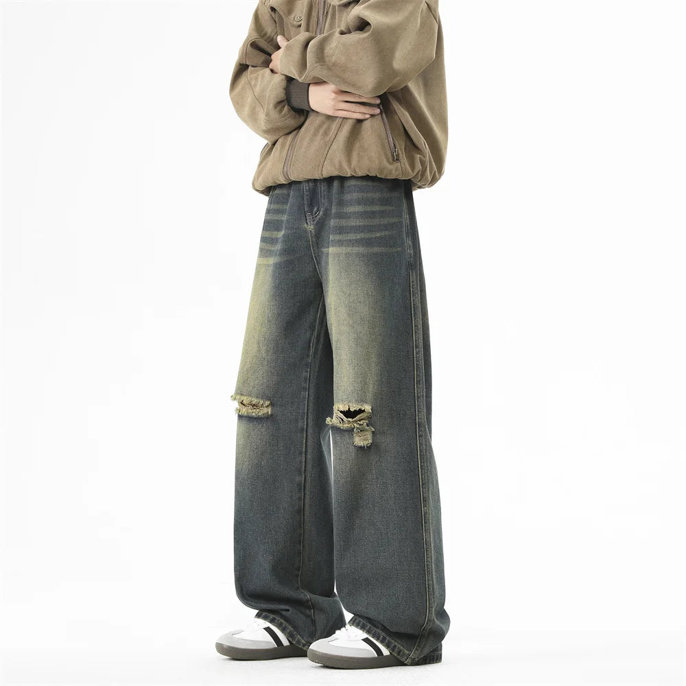 Trendy Men’s High Street Ripped Jeans