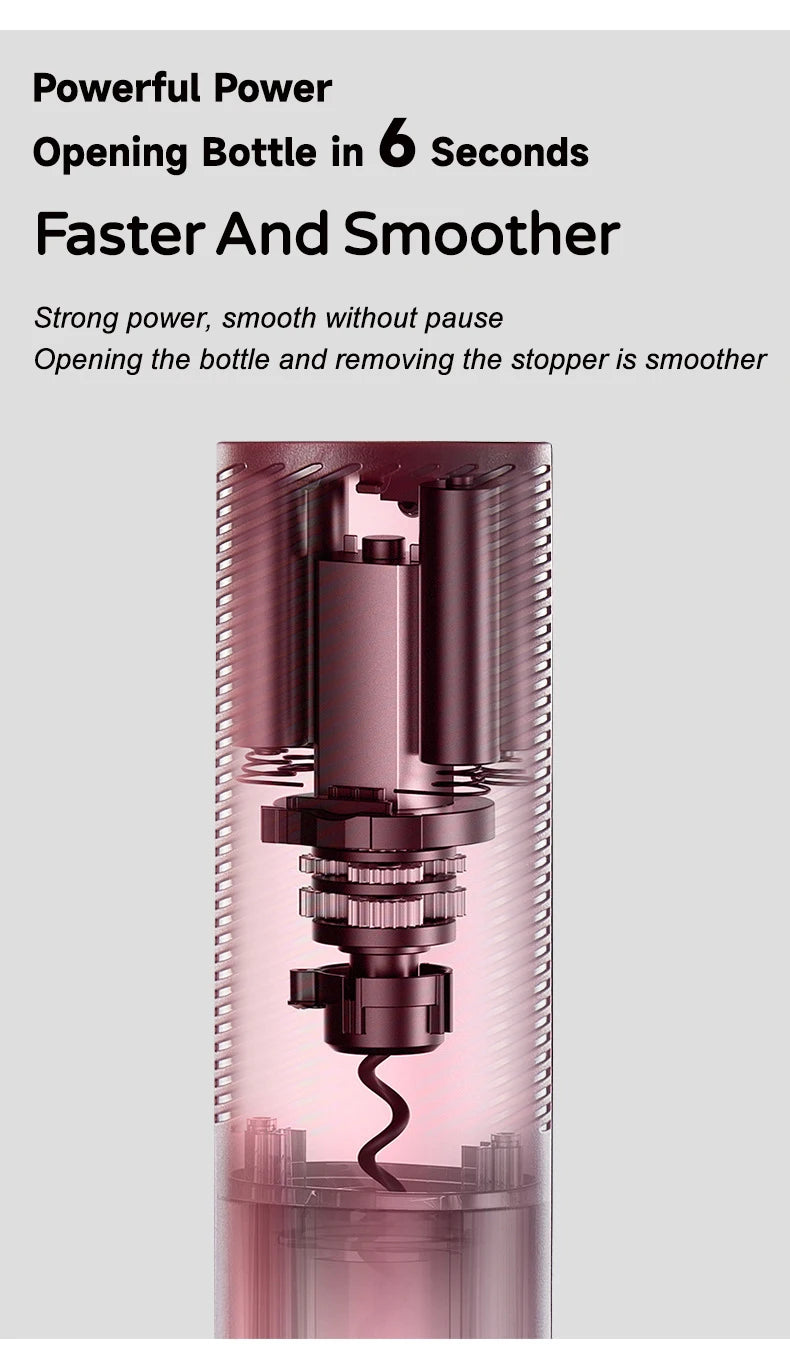 Electric Wine Bottle Opener Automatic Rechargeable Corkscrew with Charging Base – Kitchen Wine Accessories