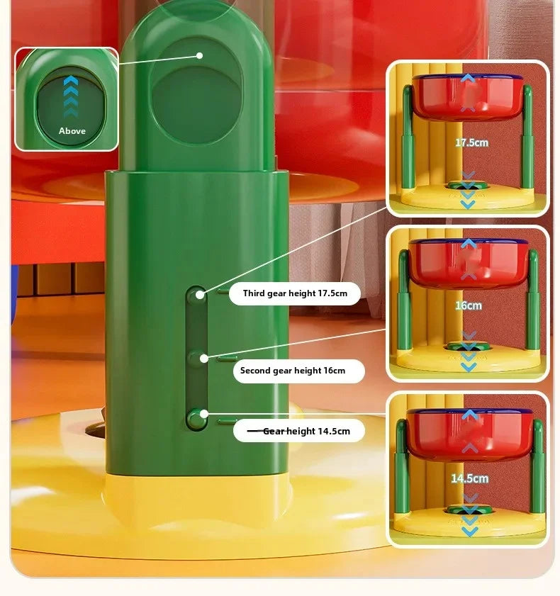 Gamelle pliable à hauteur réglable pour animaux de compagnie – Support surélevé pour nourriture et eau pour chiens et chats