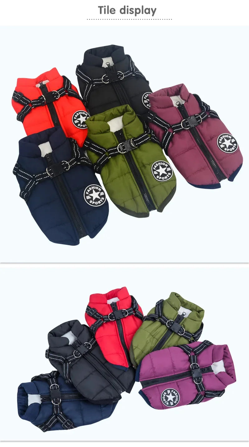 Large Pet Dog Jacket | Warm Winter Coat for Big Dogs