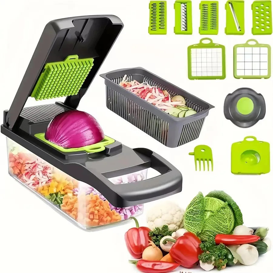 Multi-Functional Vegetable Cutter – 5-in-1 Slicer, Shredder & Dicer Kitchen Tool