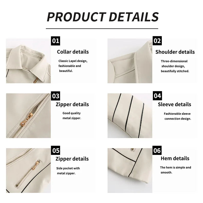 Women's PU Faux Leather Biker Jacket