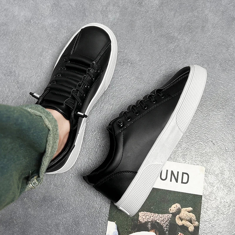 Men’s Casual Lightweight PU Leather Sneakers