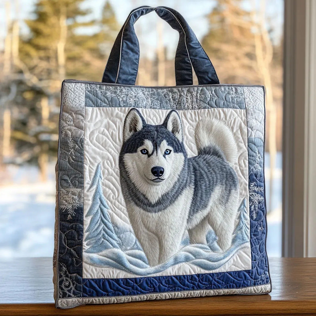 Lightweight Canvas Dog Print Tote & Shoulder Bag – 300g Casual Reusable Shopping Handbag