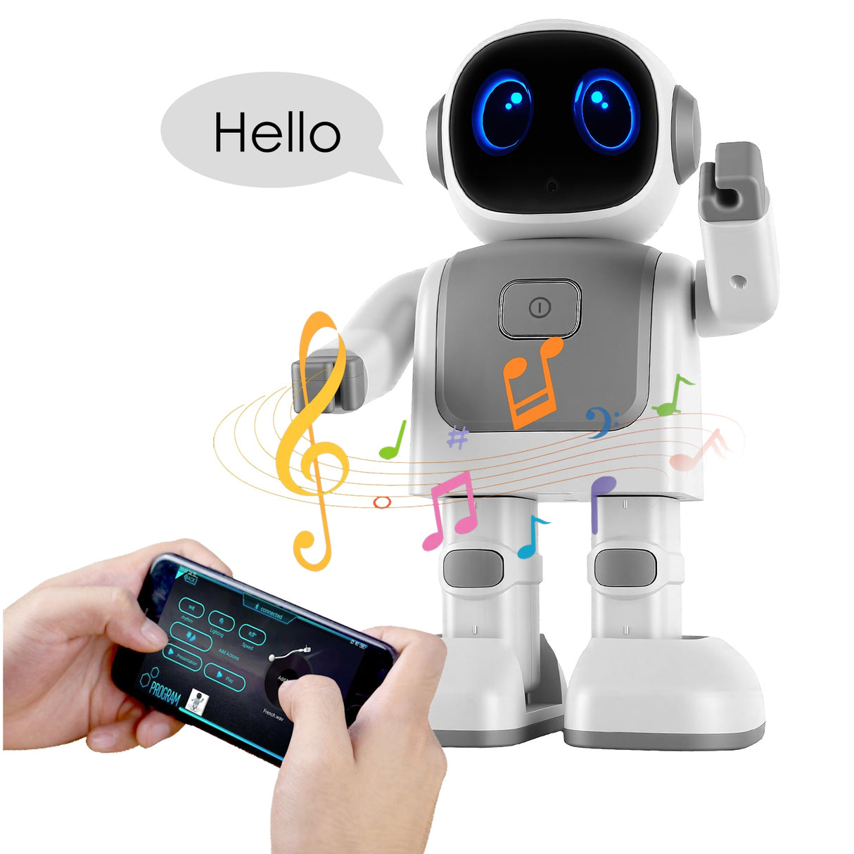 AI Dancing Robot Toy – Smart Interactive Learning & Entertainment Robot for Kids with Bluetooth Music, Programmable Moves & Voice Assistant