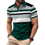 Men’s Casual Printed Button‑Up Shirt – Lightweight Lapel Collar Short Sleeve Top for Everyday, Beach, and Summer Wear