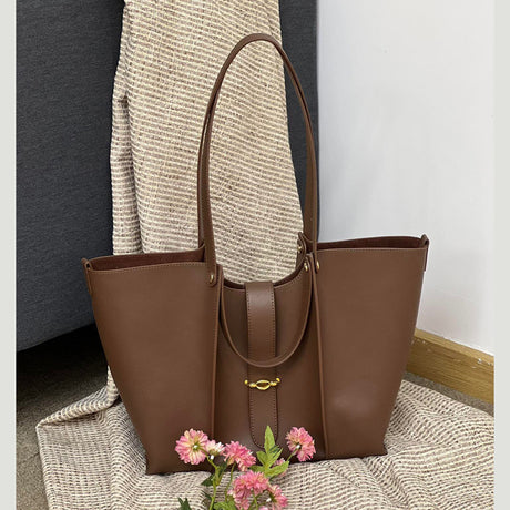 Genuine Leather Large-Capacity Women’s Tote Bag