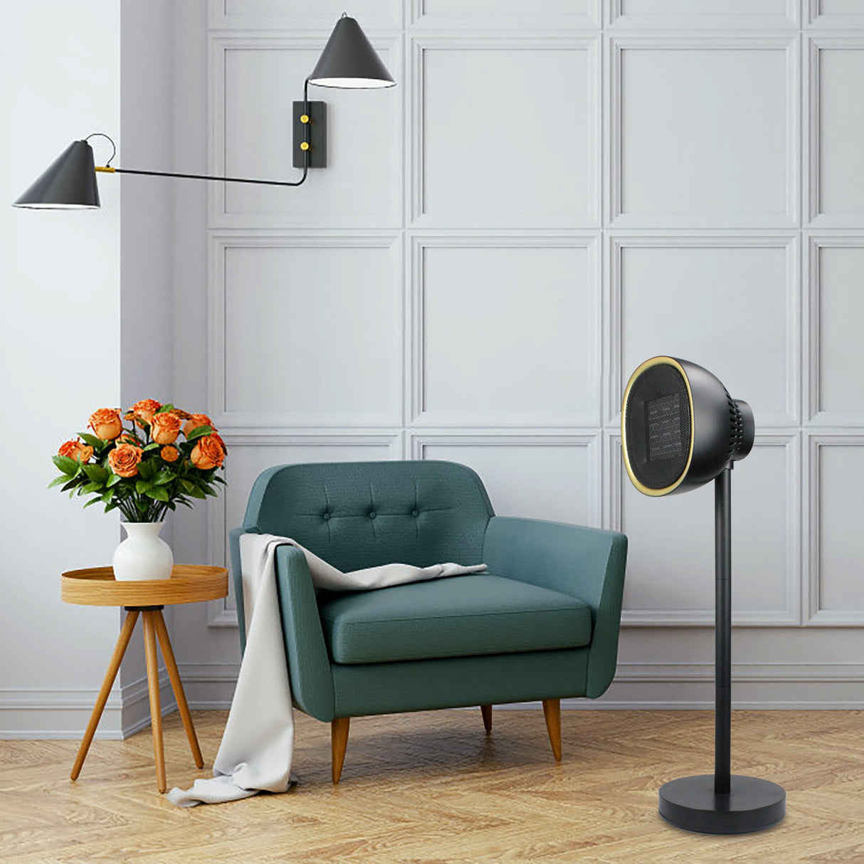 PTC Ceramic Heater Fan – Desk & Floor Electric Space Heater | Fast Heating Portable Heater for Home & Office