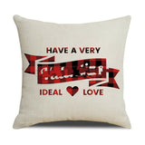 Valentine’s Day Red Pillowcase Cushion Cover – Romantic Heart Throw Pillow Cover for Sofa, Bed & Home Decor