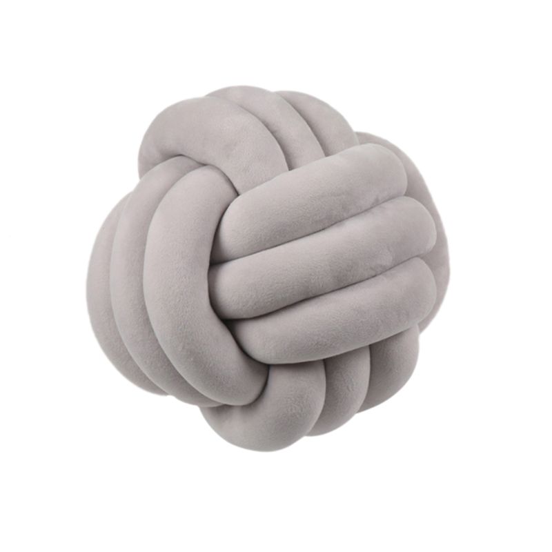 Knotted Plush Ball Round Throw Pillow – Soft Decorative Knot Cushion for Sofa, Bed & Home Décor