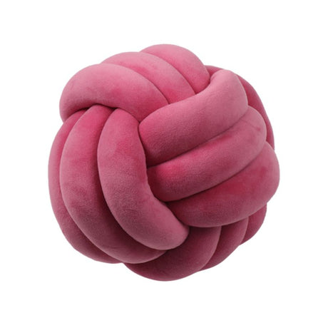 Knotted Plush Ball Round Throw Pillow – Soft Decorative Knot Cushion for Sofa, Bed & Home Décor